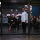 people in fancy restaurant looking outside